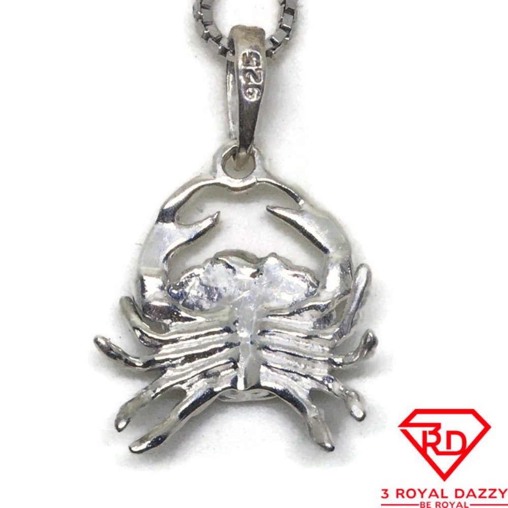 Cancer Zodiac 3D Pendant 925 Sterling Silver